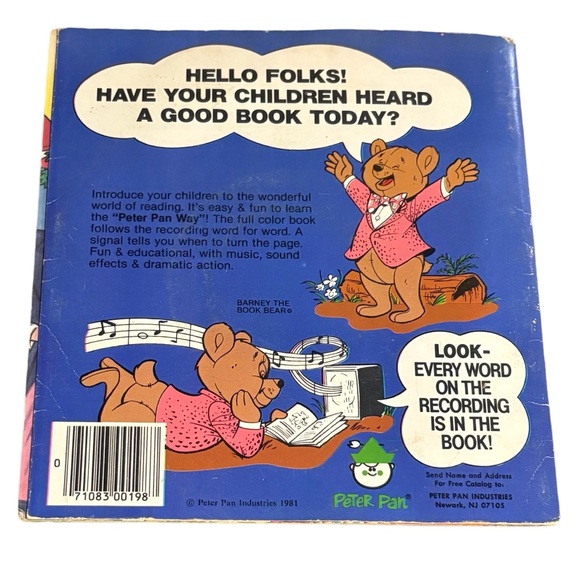 Vintage Peter Pan The Night Before Christmas Book & Vinyl  Record - Picture 7 of 7